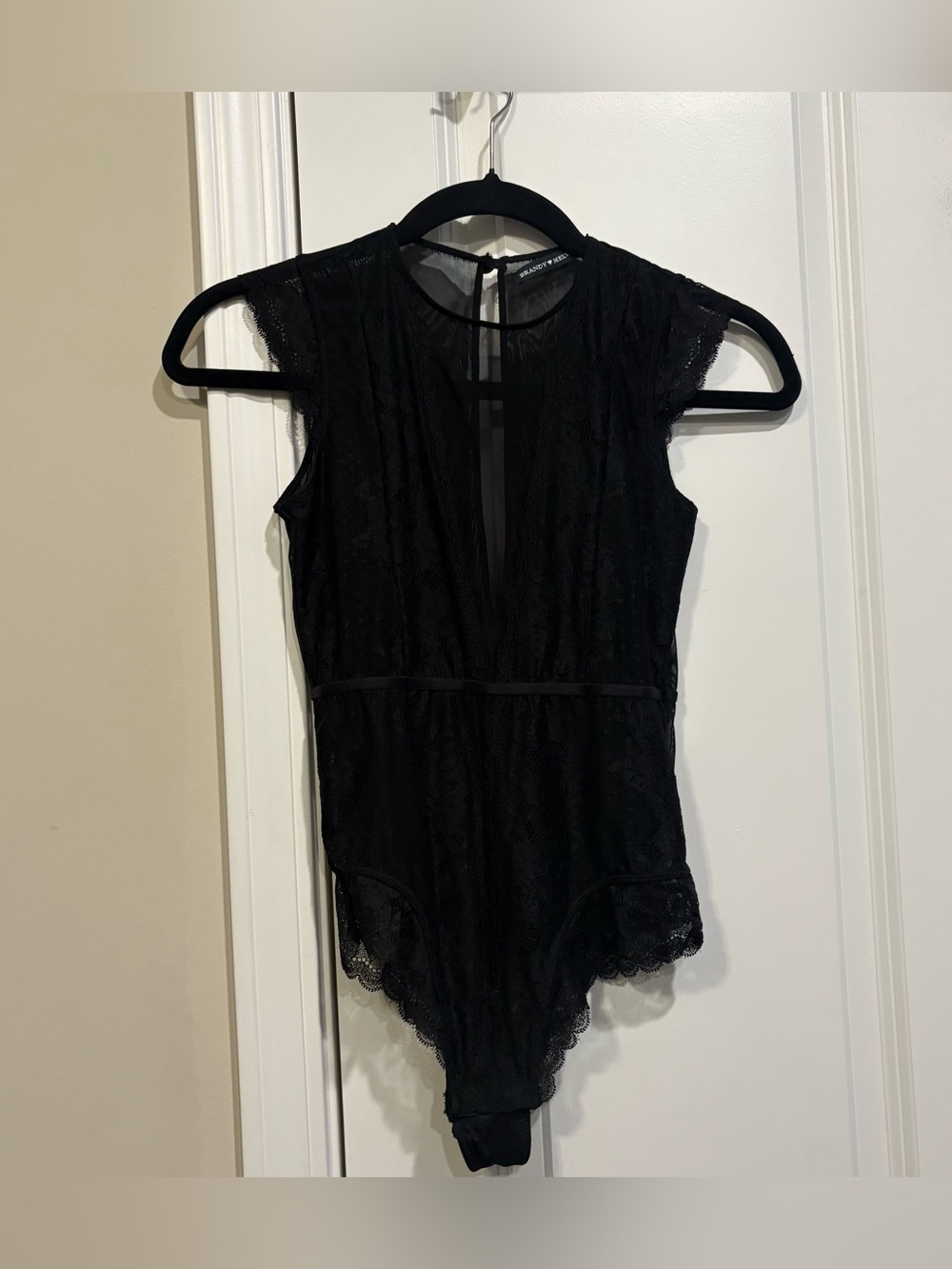 Brandy Melville Black Lace Lingerie Bodysuit One Size
